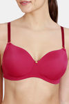 Zivame Beautiful Basics Padded Non Wired 3/4th Coverage Backless Bra - Raspberry Radiance — thumbnail 5